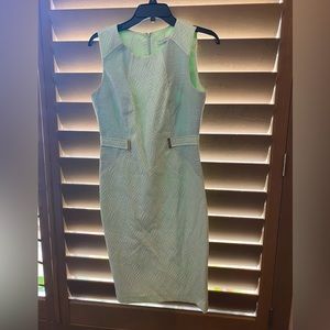 Beautiful green textured Calvin Klein dress.